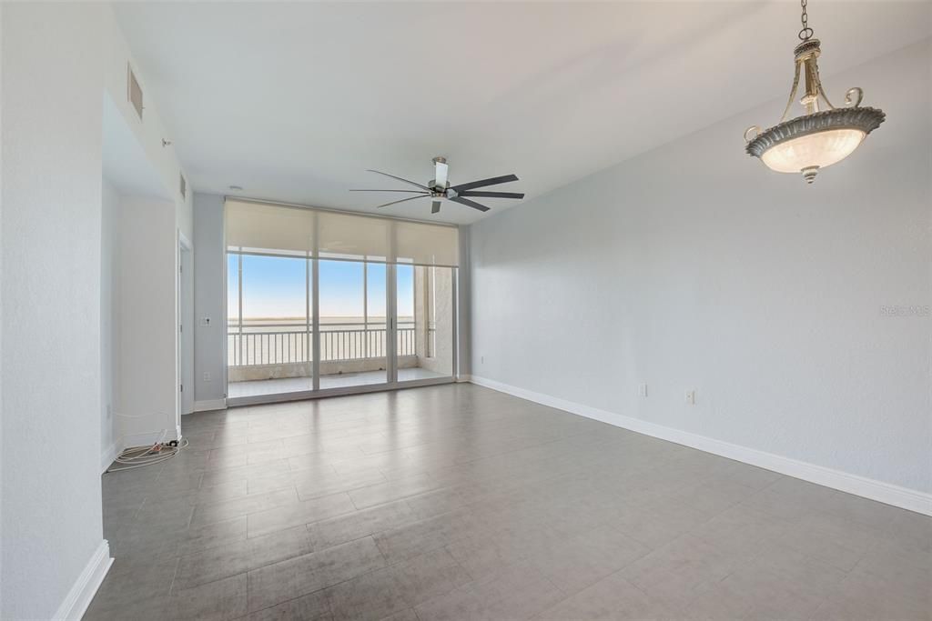 Large Living/Dining Area with Bay Views