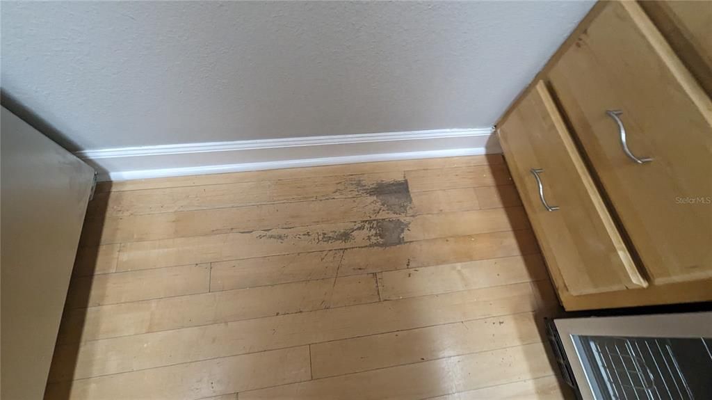 Flooring has some damage and won't be replaced