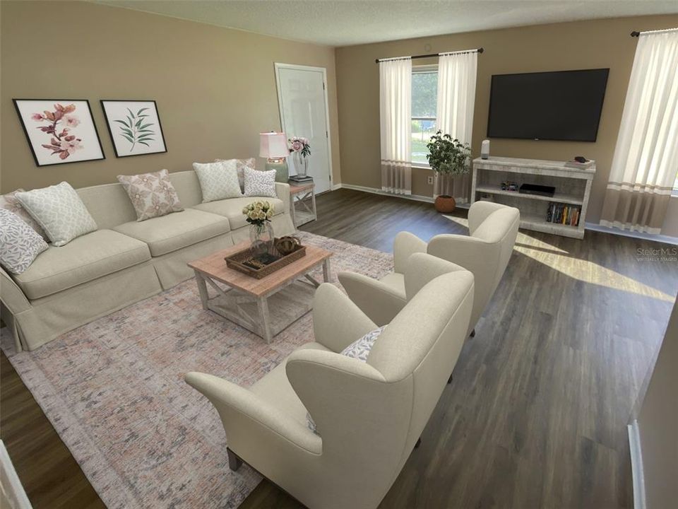Living Room - virtually staged