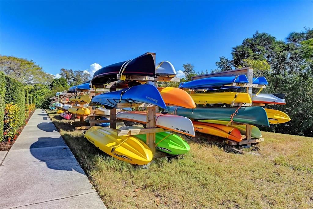 Kayak storage available