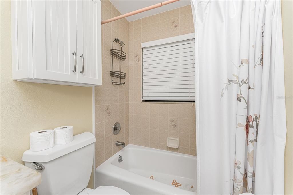 2nd bathroom offers tub & shower