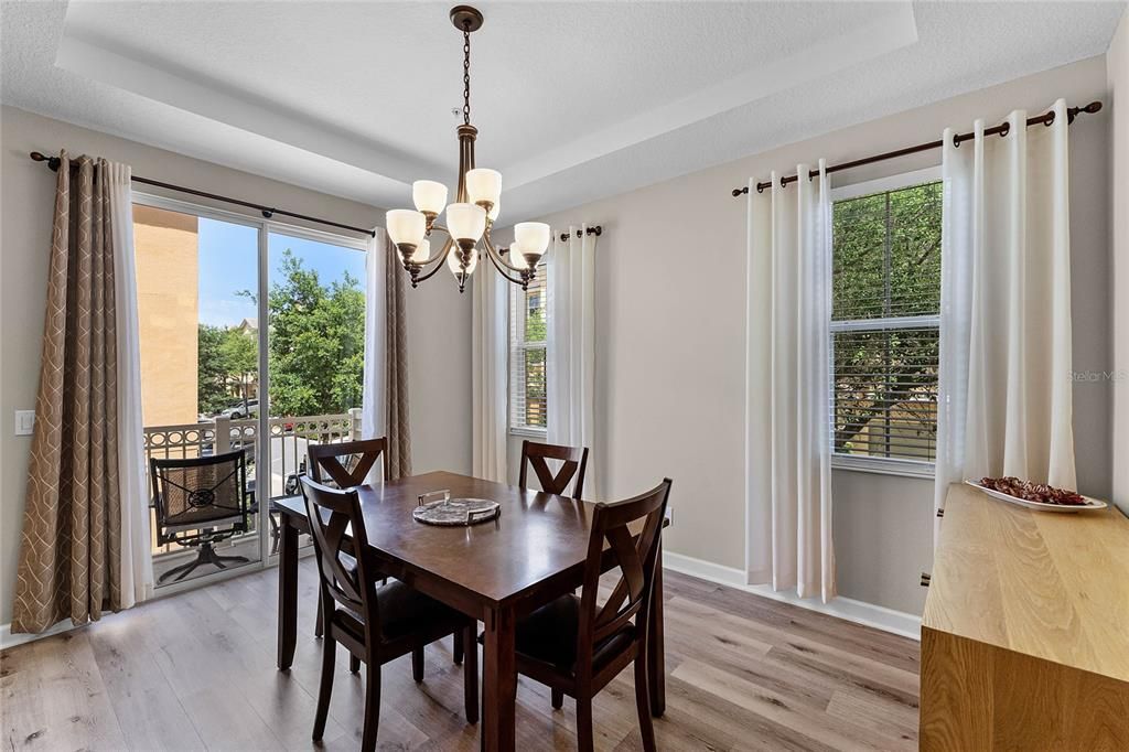 Dining Room with Balcony View