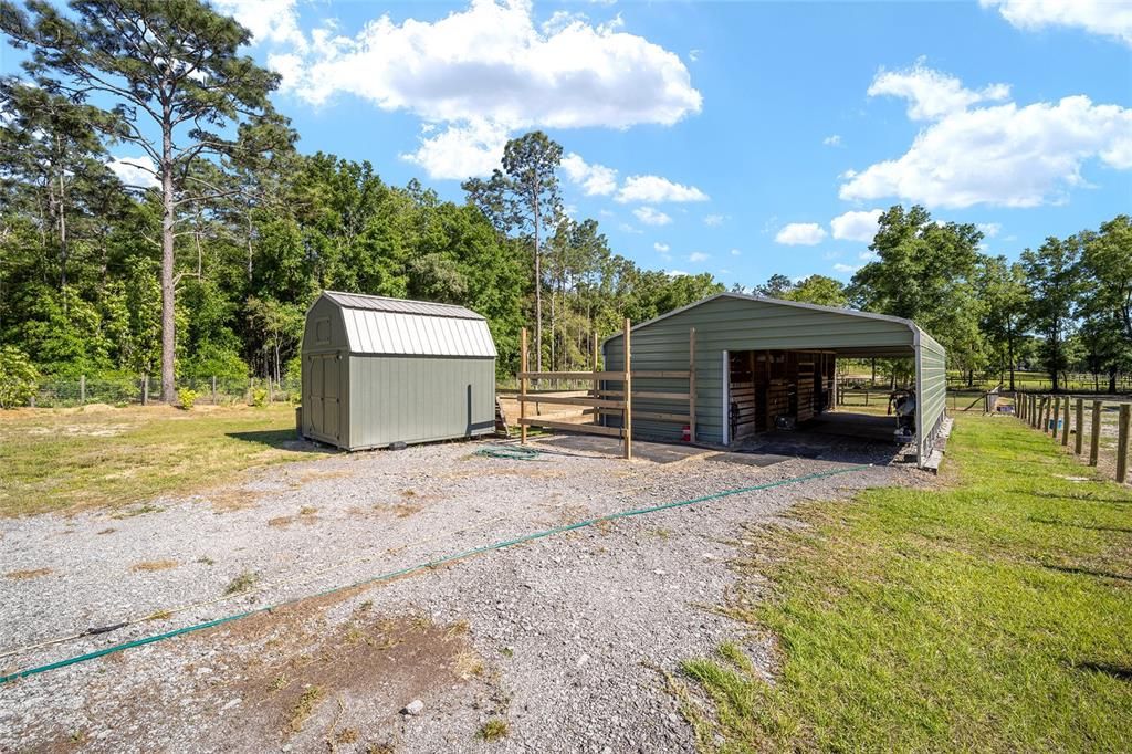 Barn with wash rack