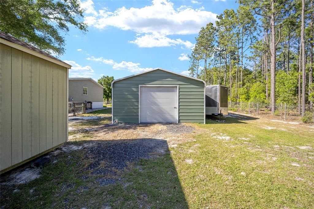 Carport with garage