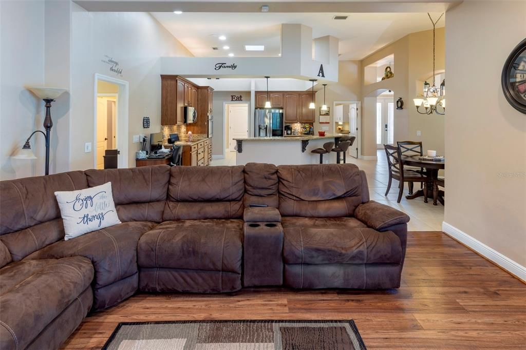 Family room with kitchen and kitchen nook