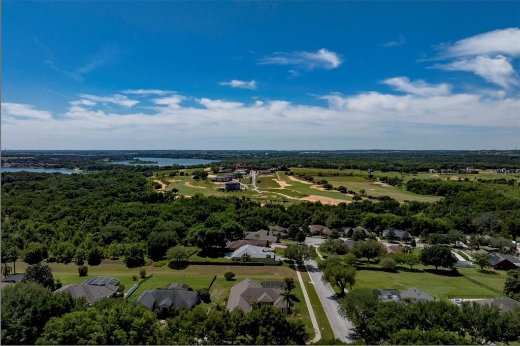 Aerial toward Bella Collina and Lake Apopka