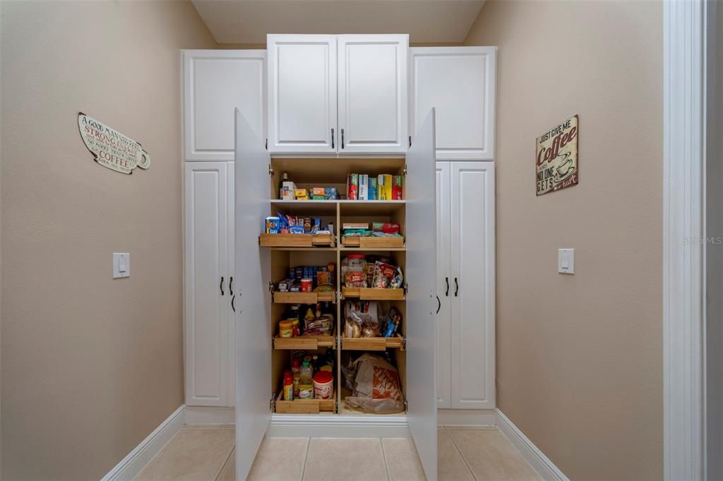 Cabinetry of pantry storage details