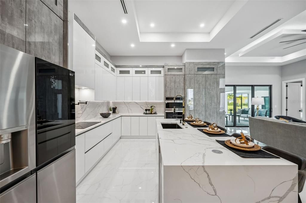 Kitchen with high end appliances