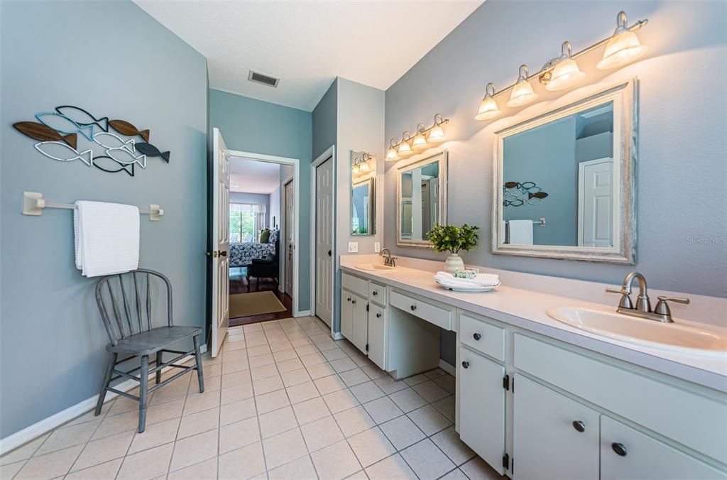 Master bath with double sinks