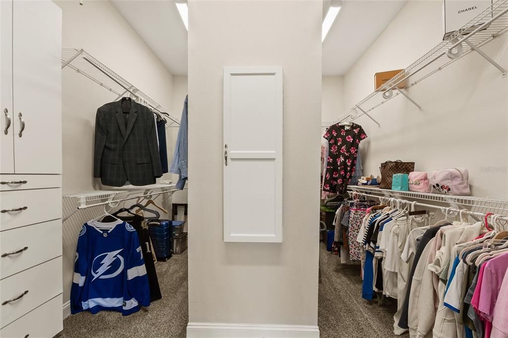 Primary Closet with Built-In Ironing Board