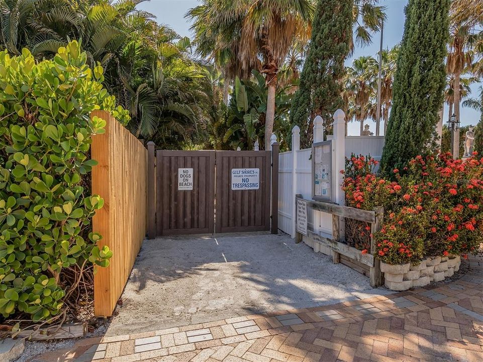 Deeded private Beach entrance