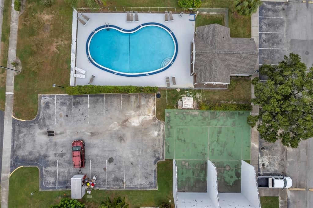 Community Pool Ariel View!