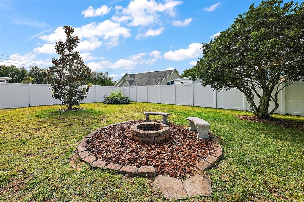 Backyard Area with Firepit