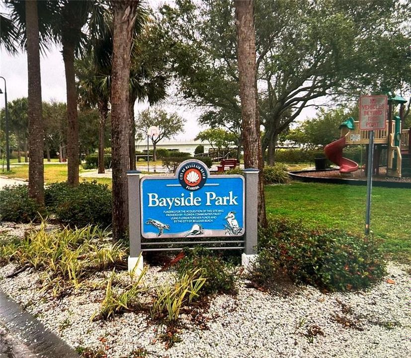 City of Belleair Beach has Several Parks Available to It's Residents, with Parking Allowed only by Residents.  The City of Belleair Beach has a Community Center, and while there is NO HOA, they do a beautiful job of maintaining the beauty of this City on the Beach.