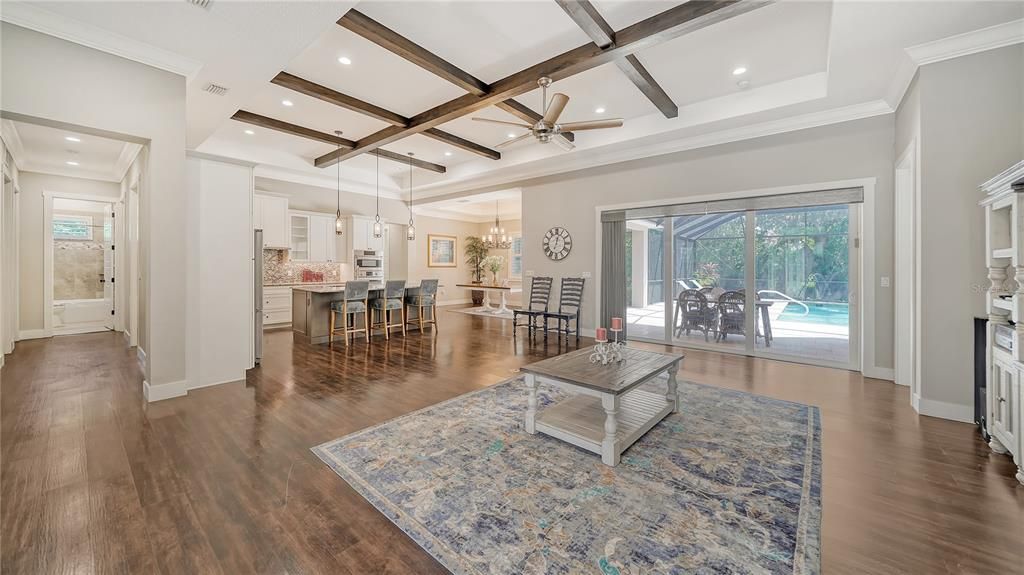 Sizeable and open living area that connects to kitchen and the outdoor entertaining area