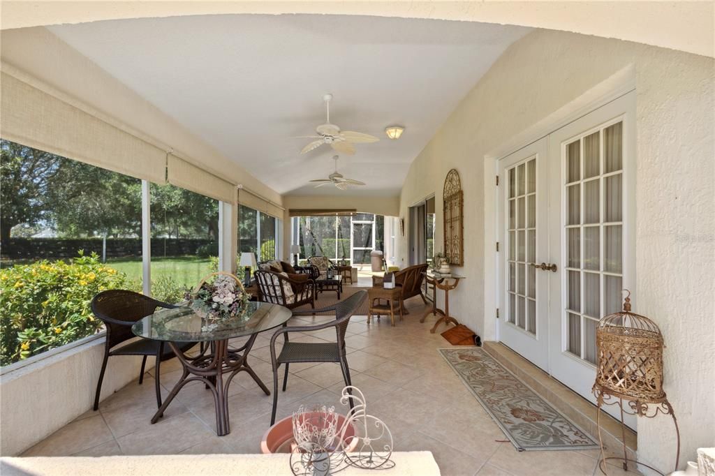French Doors Lead out to The Lanai.