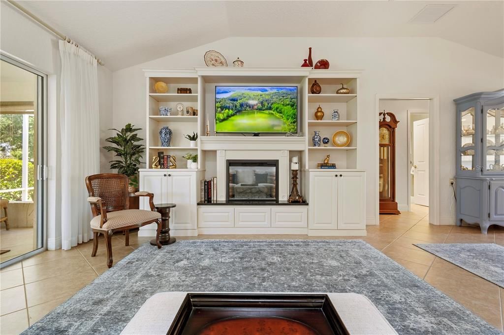 Excellent Entertainment  Unit and Fireplace