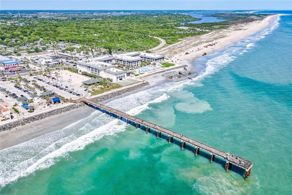 Aerial View of Saint Augustine Beach Pier