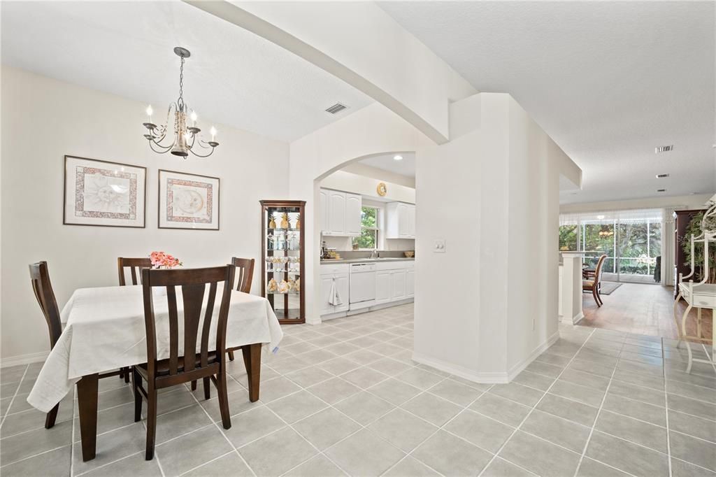 As you enter the home you will see the casual dining space off of the kitchen.