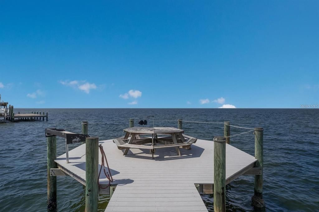 Picnic Table on Dock