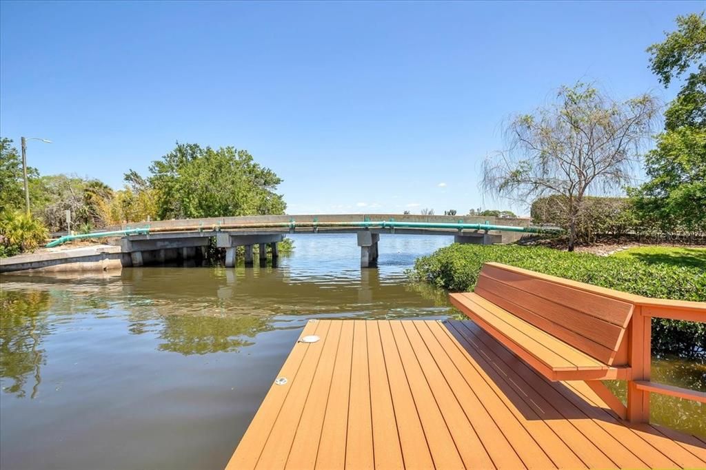 Composite dock with bench seating