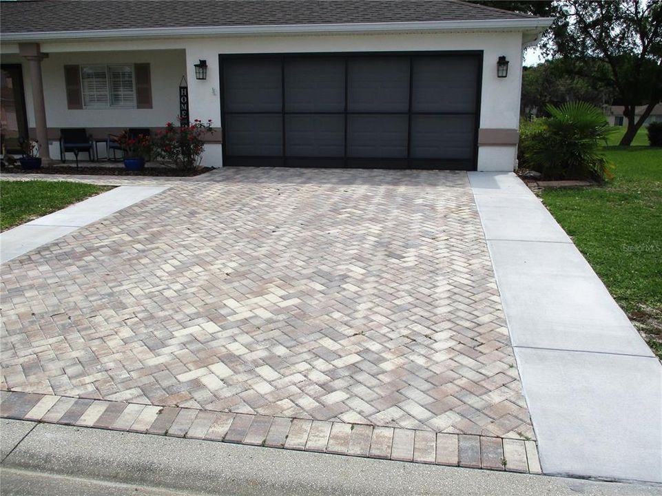widened paver drive