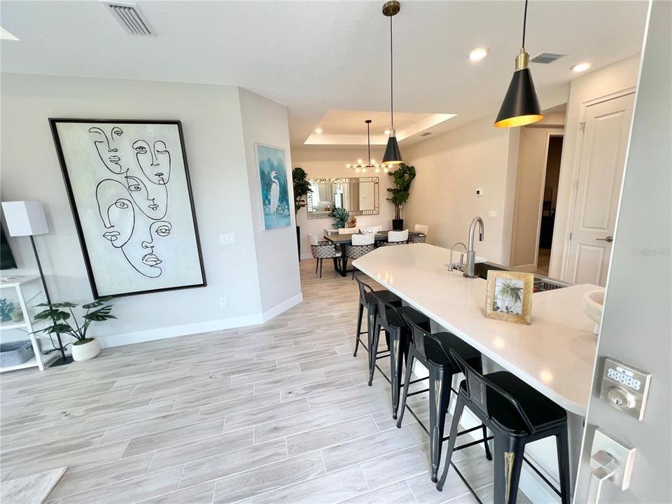 Kitchen with view into the dining room