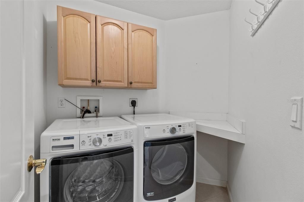 Laundry room just off of the garage