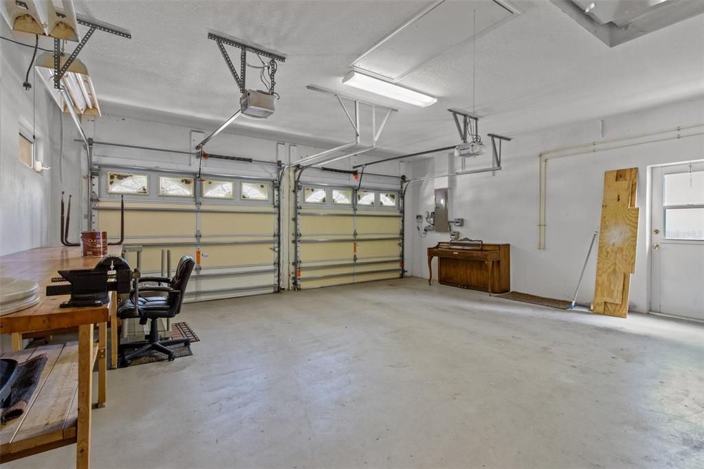 This garage is so spacious and has plenty of natural light of its own!