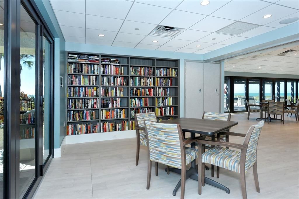 Library in clubhouse