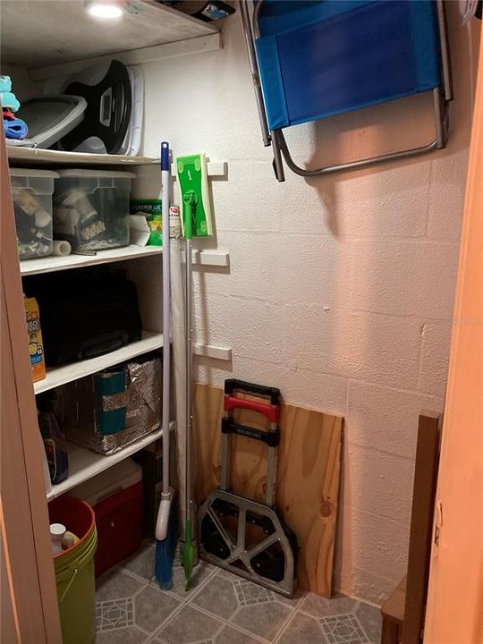 Storage closet in Florida Room