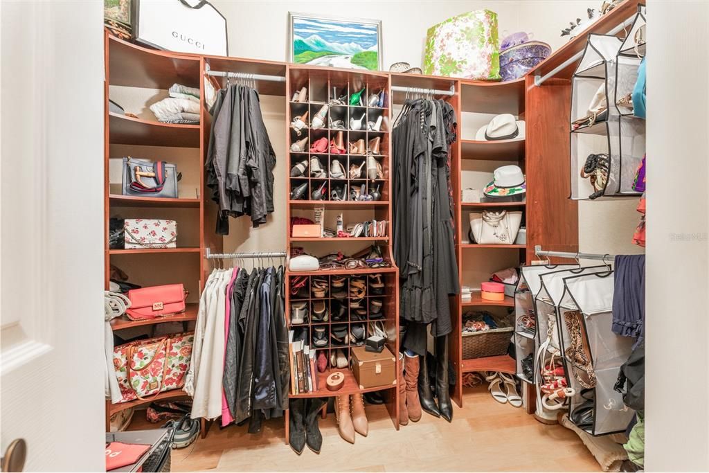Her Walk in Closet with Built in Closet System