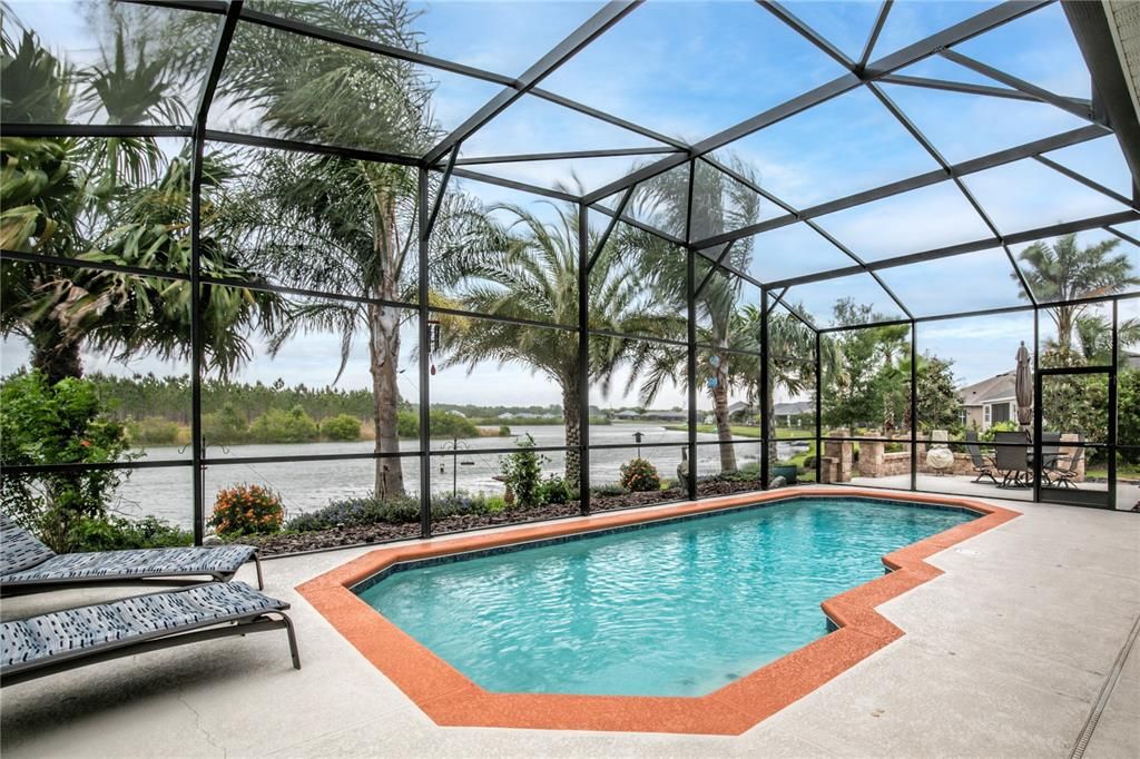 Heated saltwater pool overlooking your beautiful water view