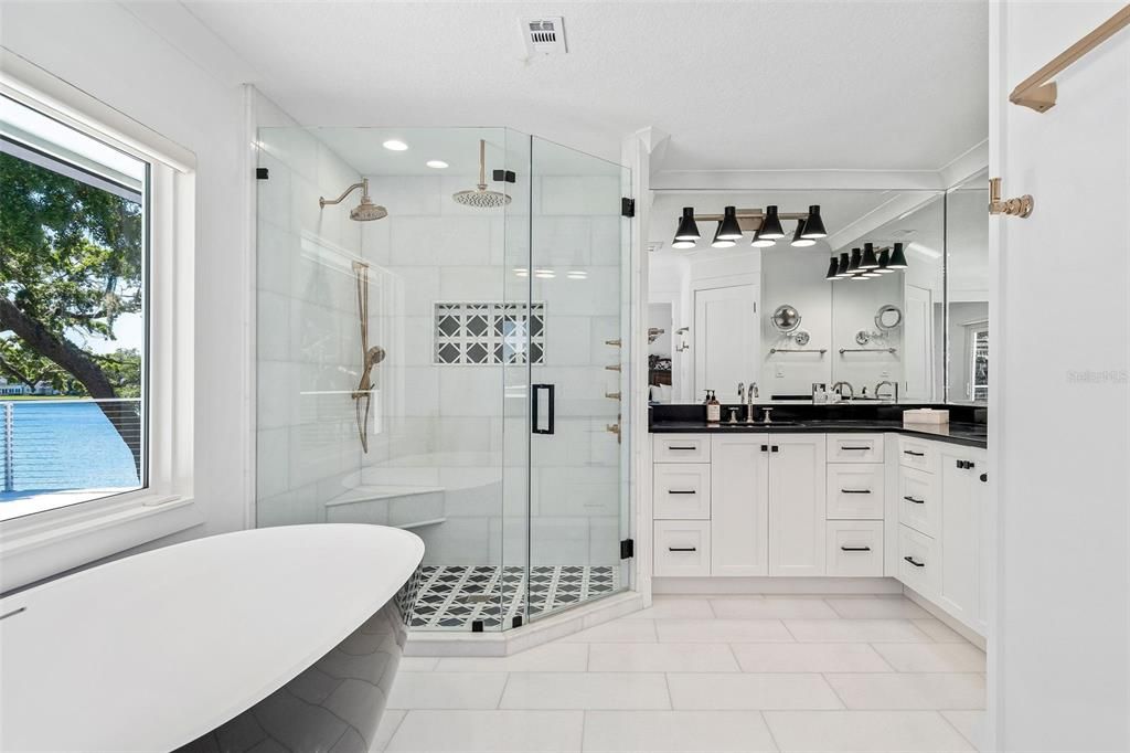 Stunning Marble Floor and Shower Tile