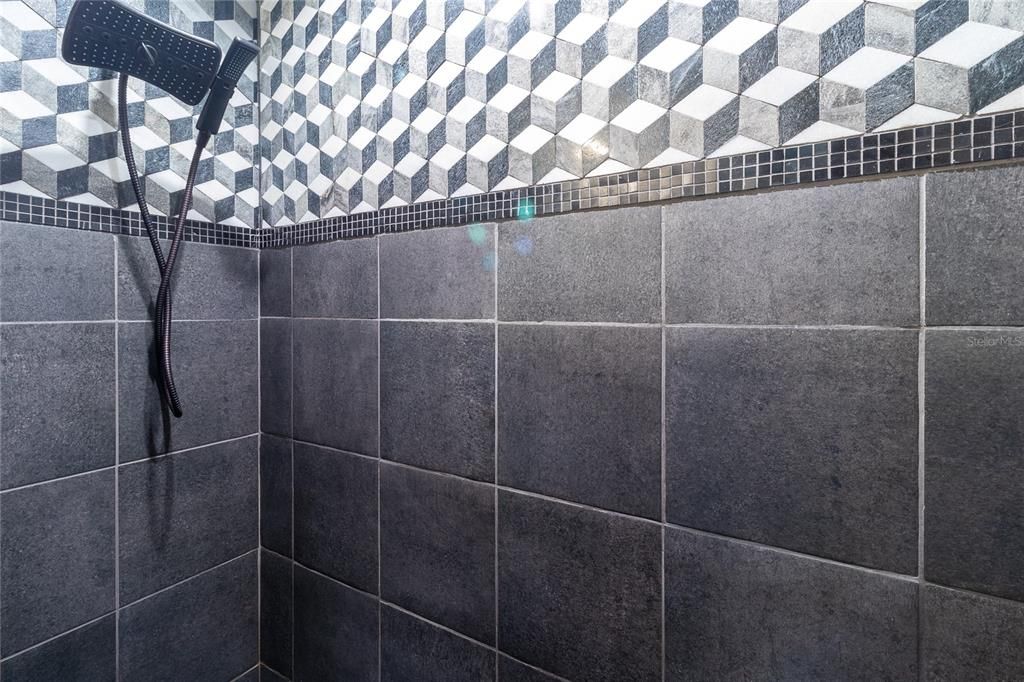 tiled guest shower