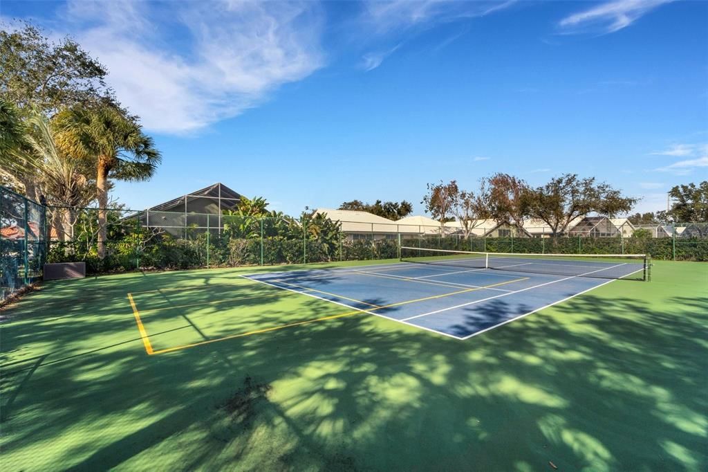 the Patio's tennis/pickleball court