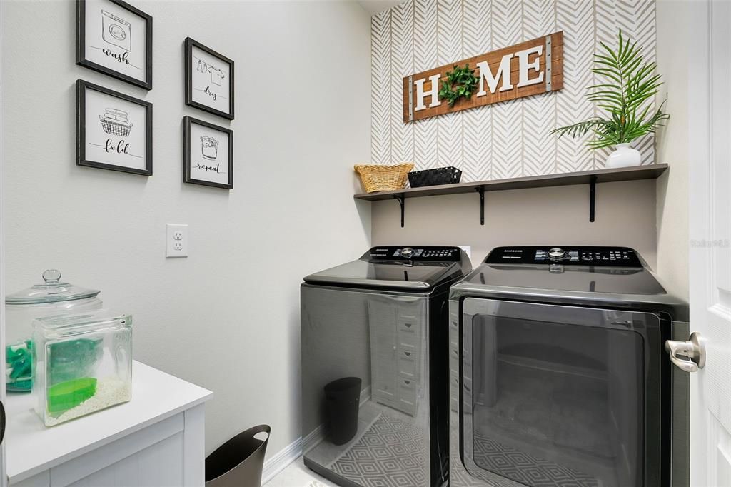 You'll enjoy an interior laundry room.