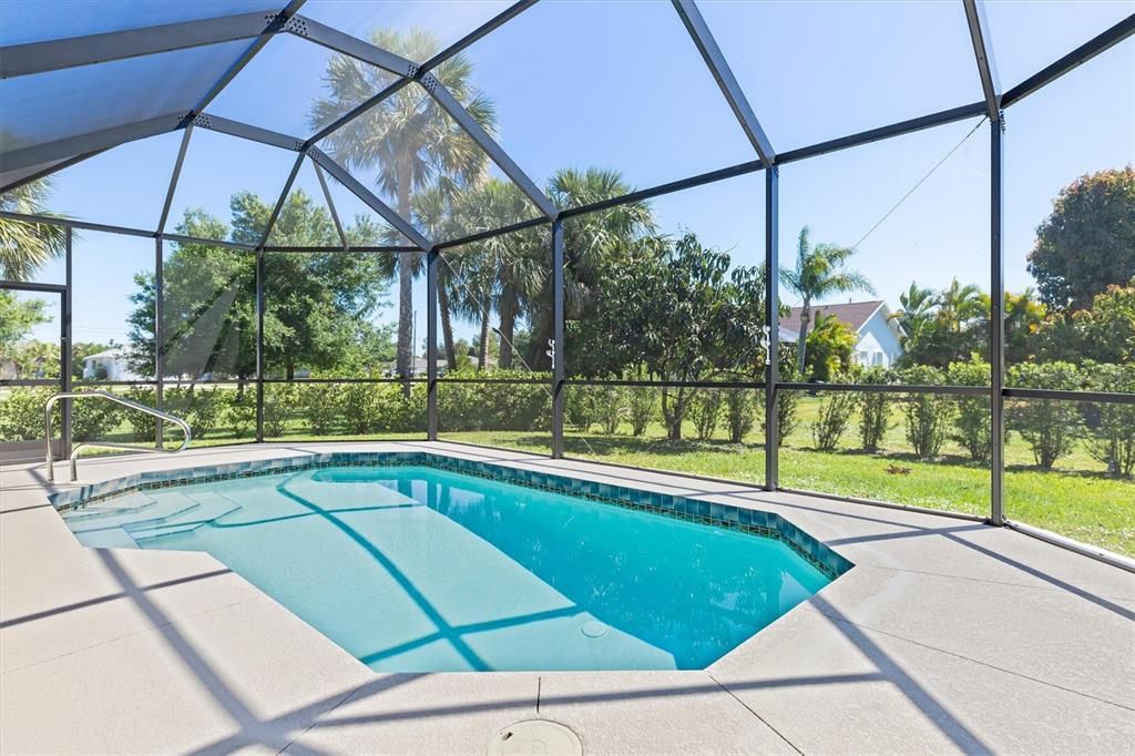 Enjoy swimming in privacy, with the nicely landscaped yard offering lots of coverage from neighbors.
