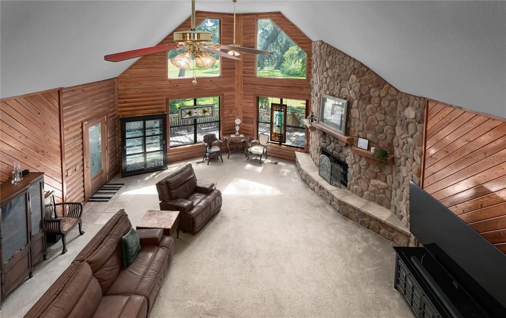 Loft overlooking living room