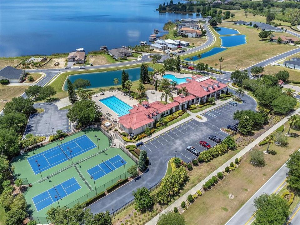 aerial view of club house