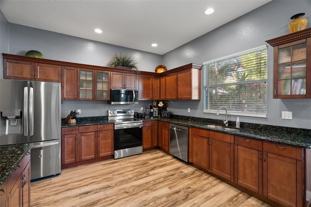 Spacious Kitchen with Granite and New Appliances
