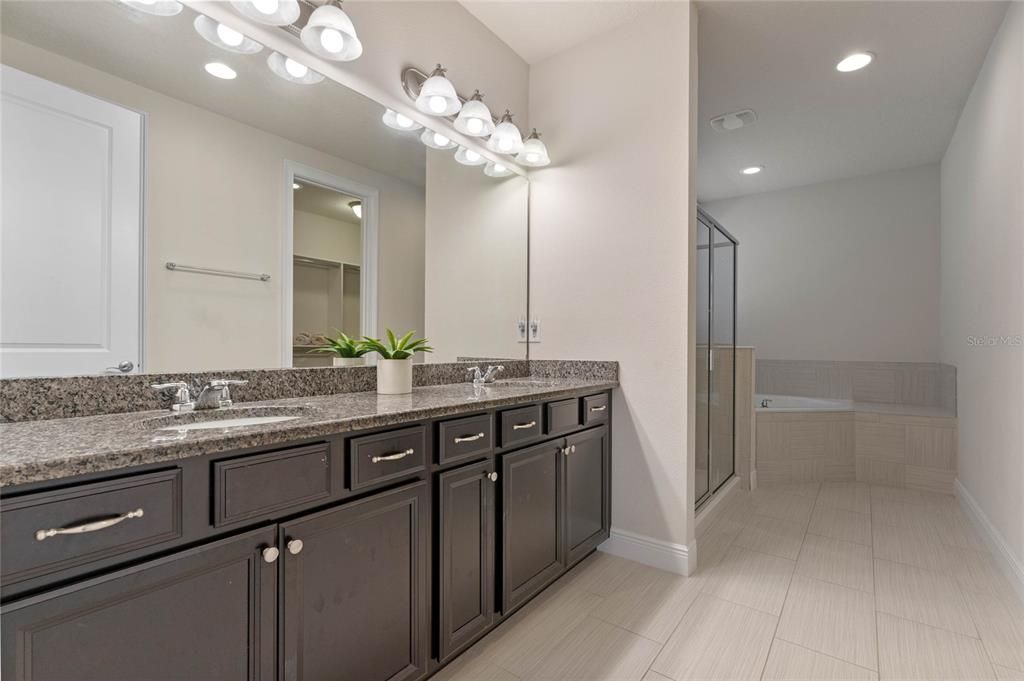 Second Floor Primary Bath with Double Vanity