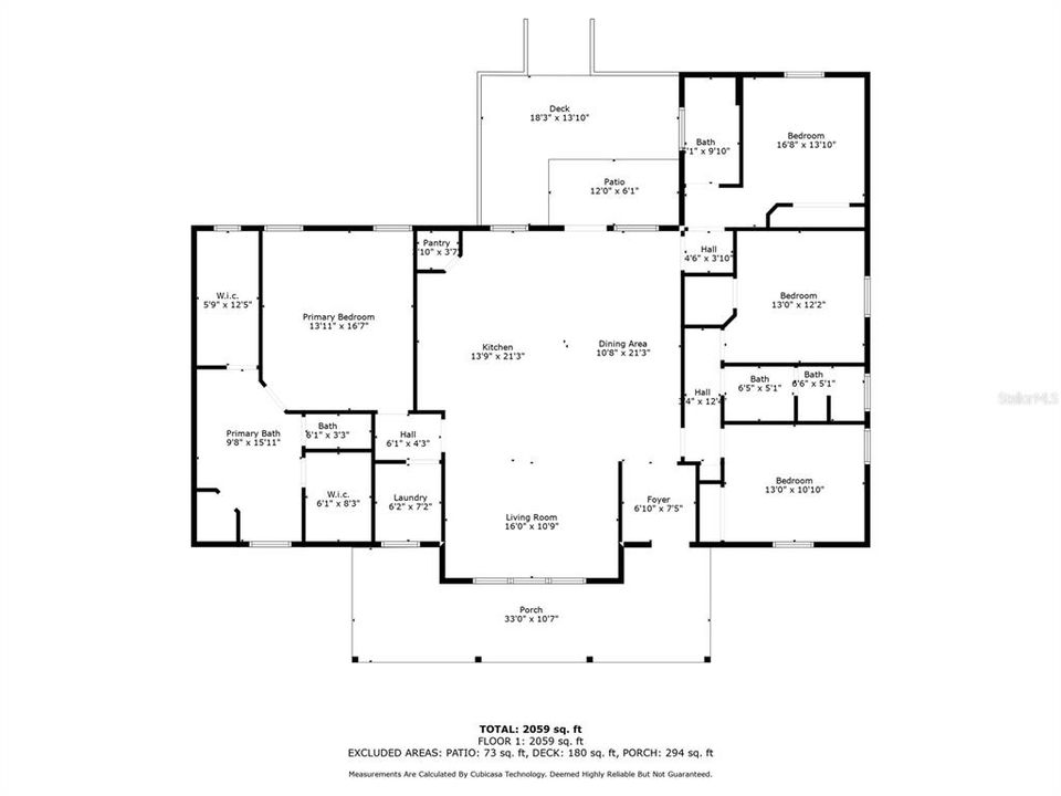 Floor plan with APPROXIMATE (+/-) measurements