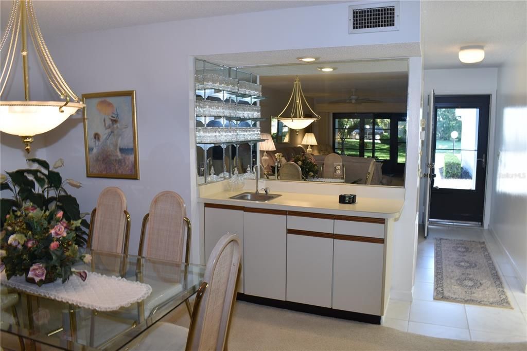 Dining Area with a Wet Bar area