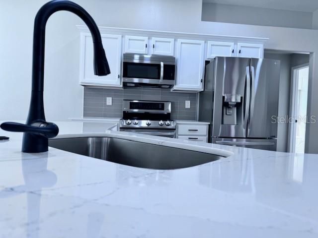 Quartz counters and deep sink