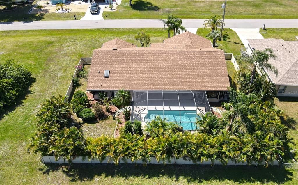Aerial rear photo of home