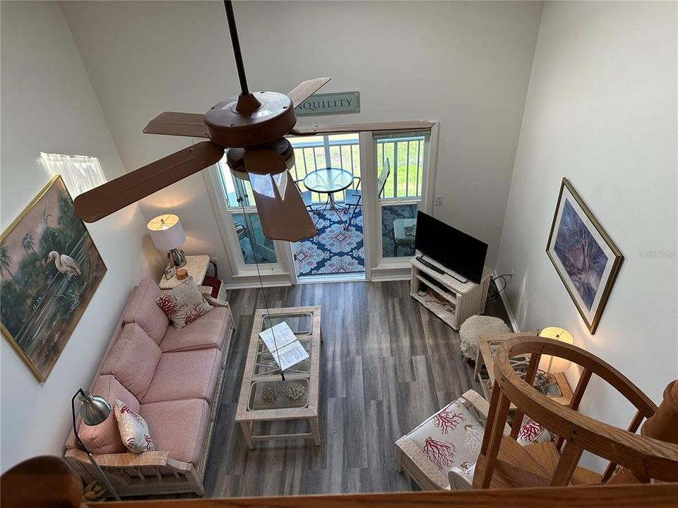 Great room and view, looking from the loft.