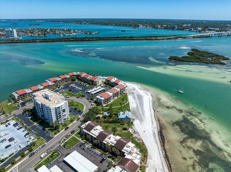 Aerial View of Clearwater Point Condominiums, and Intracoastal Waterway