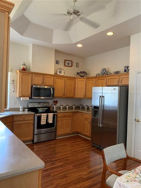 Beautiful kitchen cabinets, stainless steal appliances