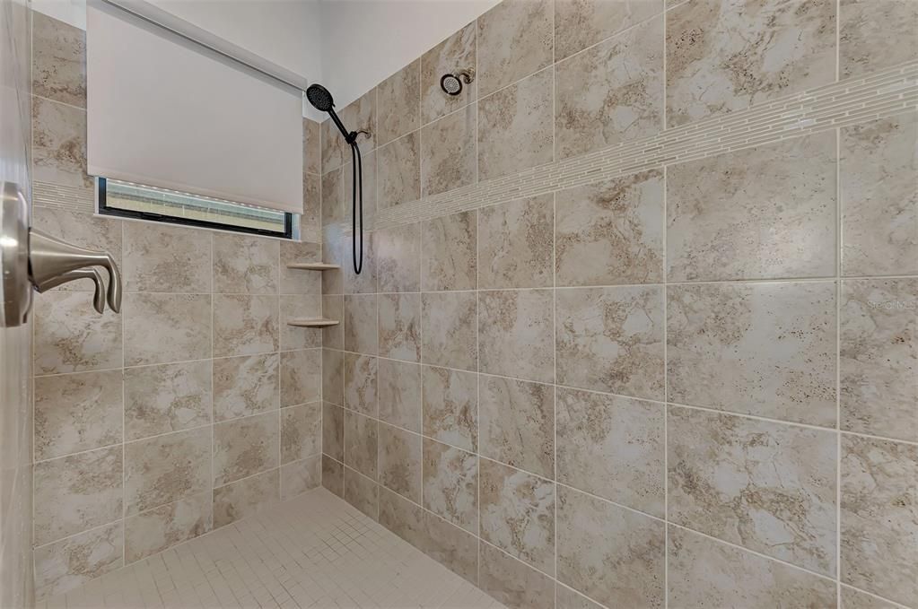 Shower in the bath area
